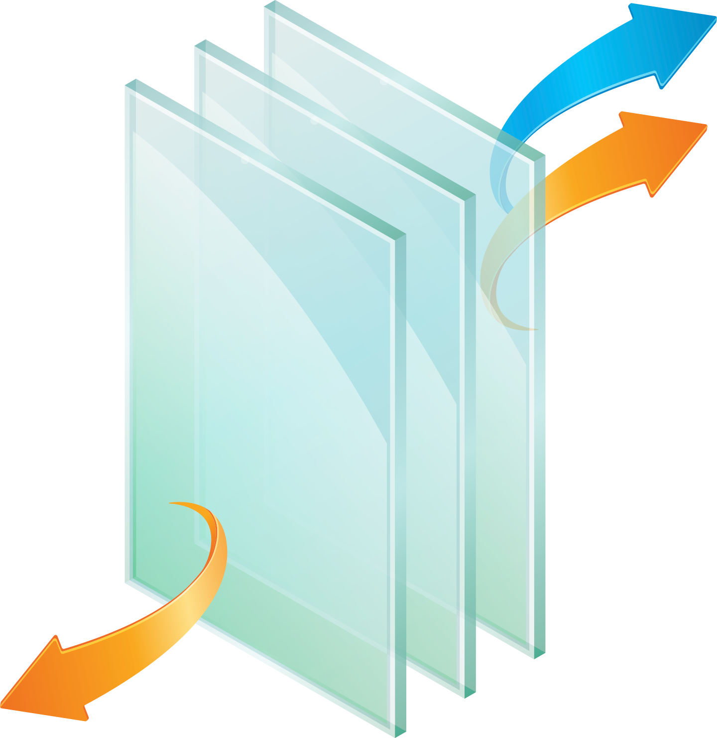 Illustratie-tripple-glas Illustratie tripple glas