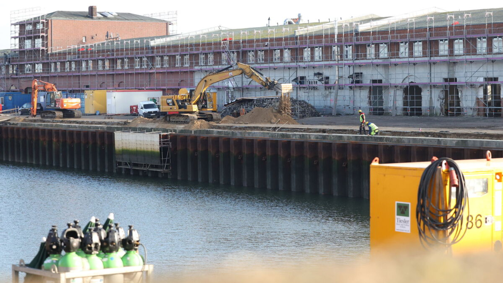 Energiedamwand in Cuxhaven Duitsland